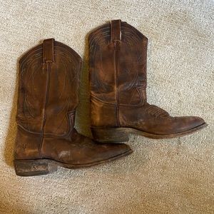 Leather Frye cowboy boots